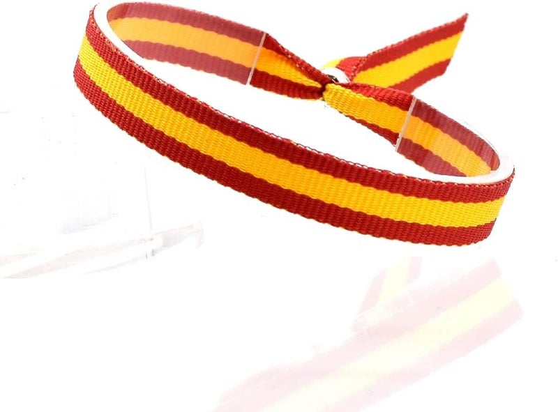 BDM Men's and women's fabric bracelet with the flag of Spain and adjustable closure, car hanger, bag, backpack... 10 mm - Image 3
